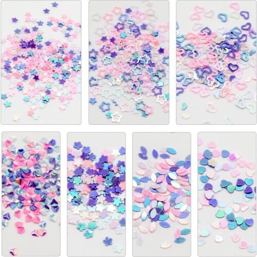 Mix Nail Embellishments Sequins For Crafts Handcraft Decorations Fill Glitter Star Hollow Out Plum Flower Paillette Diy Material