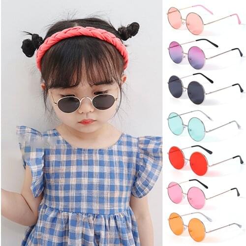British Style Kids Sunglasses New Retro Round Frame Sun Glasses for Boys and Girls Wild Sunglasses Childrens Eyewear UV400
