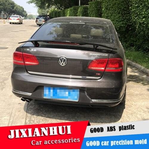 For Passat B7 Spoiler 2011-2019 Volkswagen Passat B7 TF Spoiler ABS Material Car Rear Wing Primer Color Rear Spoiler