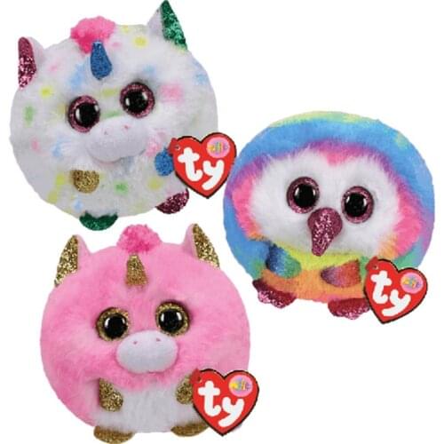 Ty Beanie Stuffed Pea Stuffed Bubble Ball Series Animal Unicorn Collection Doll Ball Cat penguin monkey Boy Girl Birthday Gift