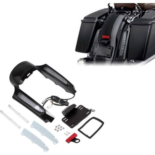 Motorcycle Rear Fender Fascia w/ LED Light For Harley Touring Electra Road Glide Road King CVO Ultra 2009-2013