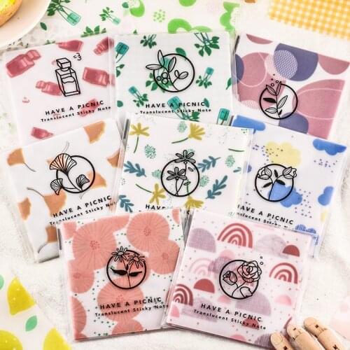 1pack Cute Fruit Lime Soda Butter Paper Memo Pad Transparent Notes Memo Notepad School Supply Escolar Papelaria Gift Stationery