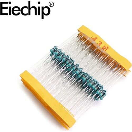 100pcs/lot 1/4W 1% Metal film resistor 43R 0.25W resistance 43 ohm Throught Hole