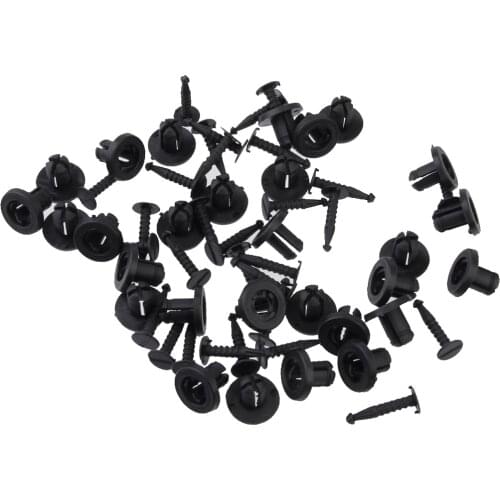 30x Black Bumper Trim Fastener Clips Fits For Twingo 7703072360
