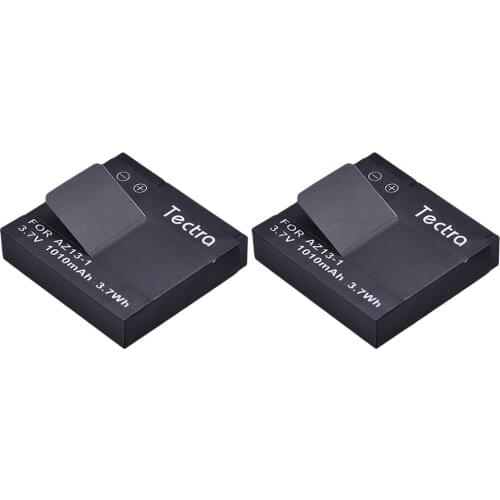 Tectra High Quality 2PCS 1010mAh AZ13-1 AZ13 Replacement Battery Batteria for Xiaomi Yi XiaoYi Xiaomi yi Action Camera Battery