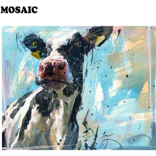 Cow animal photo 5D DIY Diamond Embroidery sale full square Diamond Painting Cross Stitch Rhinestone Mosaic diamond picture