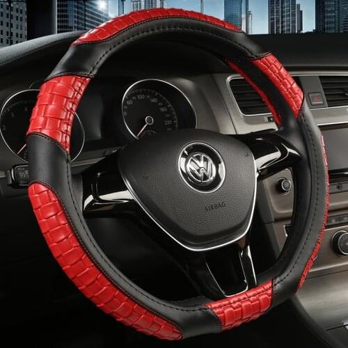 D Shape Car Steering Wheel Cover PU Leather For Nissan Qashqai J11 Nissan X-trail T32 Golf 7 Tiguan 2019 2020 Kia Optima K5 2021