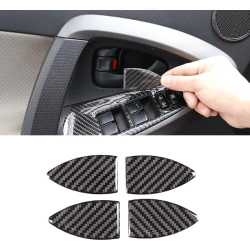 For Toyota Rav4 RAV 4 2006 2007 2008 2009 2010 2011 2012 Carbon Fiber Car Interior Door Bowl Cover Inner Trim