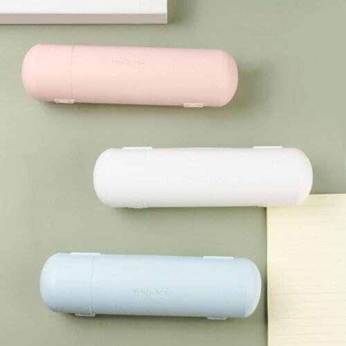 Smooth Waterproof Case Practical Pencil Case Eye-catching PP Smooth Waterproof Buckle Pen Stationery Box for Home