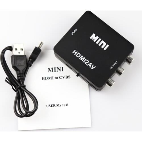 HDMI to RCA AV Converter HDMI to AV adapter Android TV Smart Box Laptop Chromecast for 1080P 720P 480P NTSC/PAL HDMI2AV