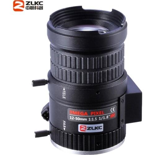 IP Camera 3 Megapixel 12-50mm Manual Varifocal HD CCTV Lens 1/1.8 Inch Auto Iris Lens CS-Mount Low Distortion Lens