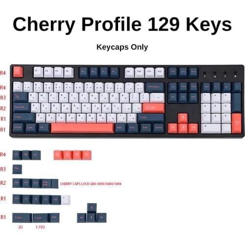 Boton 129 Keys Keycaps Japanese PBT White Green Black for ANSI 60%/61/64/68/78/84/96/98/104/108 Gaming Mechanical Keyboard