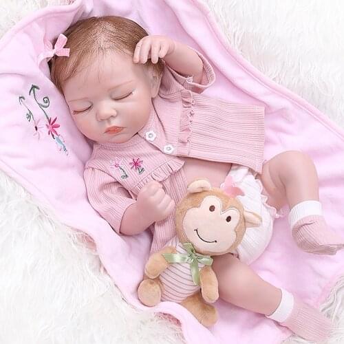 NPK DOLL 48cm Full Silicone Newborn baby Doll Like Real bebe reborn Soft Vinyl Reborn Girls Babies Bath Shower Toy gift