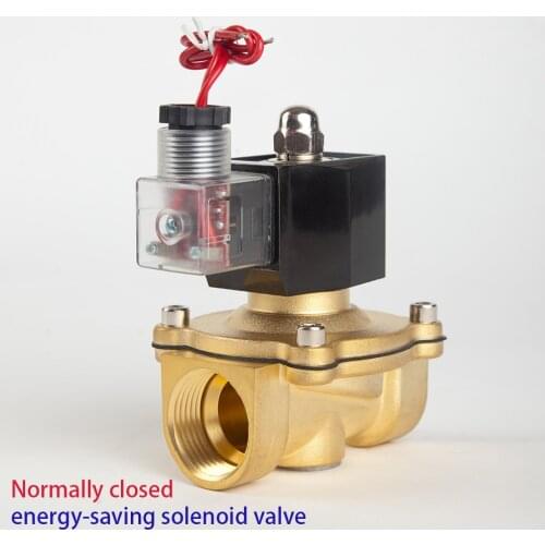 1/4" 3/8" 1/2" 3/4" 1" Brass Energy-saving Electric Solenoid Valve DN08 N/C Pneumatic Valve for Water Oil Air AC DC 12V/24V/220V