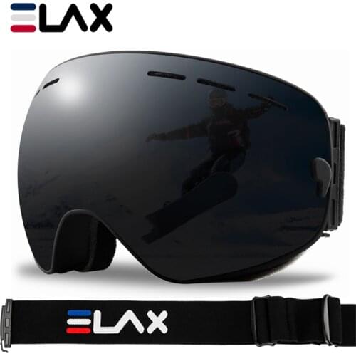 ELAX 2019 Double Layers Anti-fog Ski Goggles Snowmobile Ski Mask Skiing Glasses Men Women Snow Googles Snowboard Sunglasses
