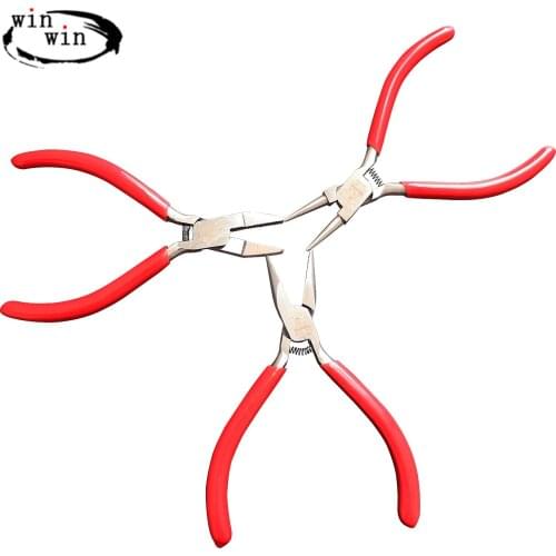 Mini Jewelry Pliers DIY Jewelry Tools&Equipments For Jewelry Making Carbon Steel DeepRed Insulated Deer Scissors Pliers Pointed