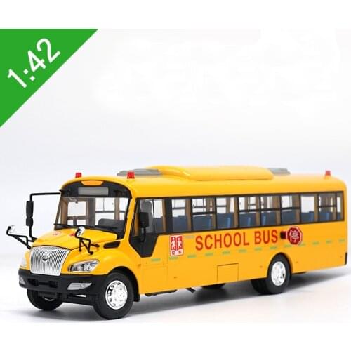 1:42 Scale America School Bus ZK6109DX Diecast Metal Bus Model Toys Collection Original Box Free Shipping