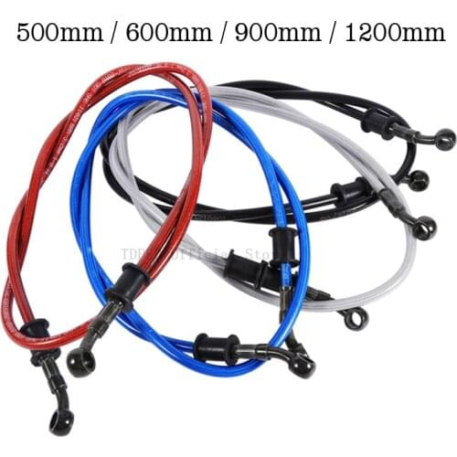 Motorcycle Universal 500mm~1200mm Hydraulic Reinforced Brake Hose line Pipe Clutch brake Oil Cable Tube Dirt Pit Racing Bike