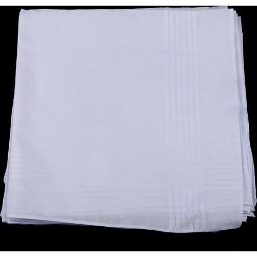 Pack of 12 Cotton Handkerchiefs Pocket Handkerchiefs Men Women Business Hanky Elegant Square Handkerchief for Weddings Parties