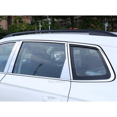 Car Window trim Middle Post Trims Interior Mouldings Accessories 2017 for Skoda Karoq 2016 2017 2018 2019 2020 stainless steel