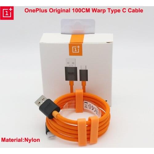 Original Nylon Oneplus 7 6t 6 5t 5 3t 3 Mclaren Cable USB Type C Warp Dash Charge Fast Charging USB-C Oneplus6T Cord 1m 5v 4a