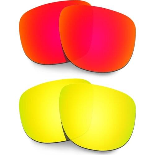 HKUCO Polarized Replacement Lenses For Holbrook R Sunglasses Red/Gold 2 Pairs