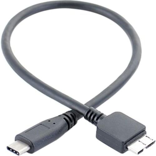 Portable USB 3.1 Type-C to USB 3.0 Micro B Cable Connector Data Line for Hard Drive Smartphone Cell Phone PC Computers