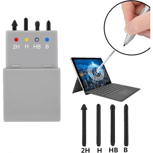 Portable Replacement Tips Tool Kit Set 2H H HB B for Microsoft Surface Pro 4 5 Pro5 Pro4 Capacitive Touch Stylus Pen