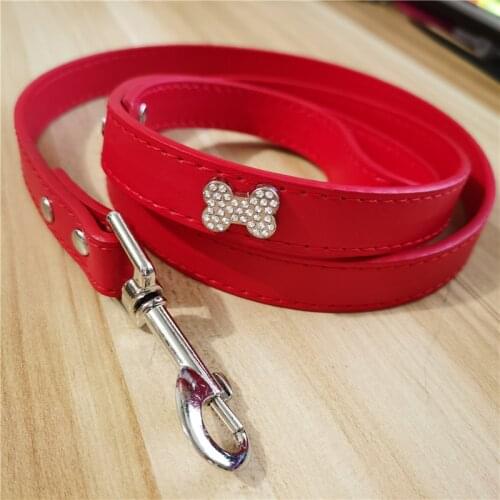 New Good Quality Dogs Leash S#1.5*120 Cm M#2.0*120 Cm Pink Black Red Pet Outdoor Walking Soft Pu Leather Dog Leashes Lead
