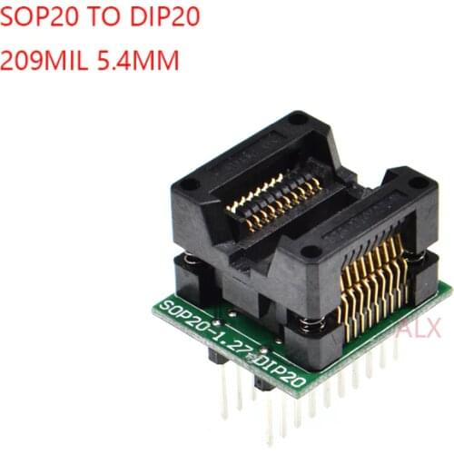 SOIC20 SOIC 20 SOP20 TO DIP20 programmer adapter socket Body Width 5.4MM 209MIL IC SOCKET CONVERTER test chip