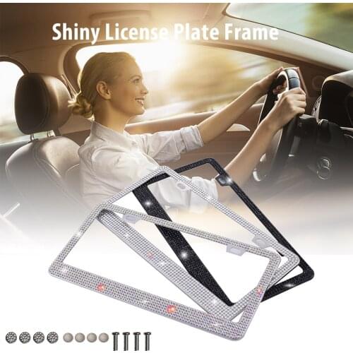 Car License Plate Frame Shiny Scratch Resistant Cover Gifts Stainless Steel License Plate Holder Stainless Steel License Plate