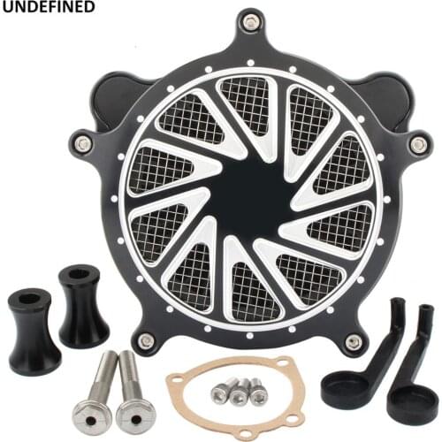 Black Motorcycle Air Filter Intake Air Cleaner System For Harley Touring Road King Road Glide Dyna/FXR 1993-2017 Softail 93-2015