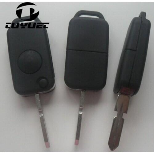 1 Button Folding Flip Remote Key Shell for Mercedes-Benz Car Key Blanks FOB Case 4 Track Uncut Blade