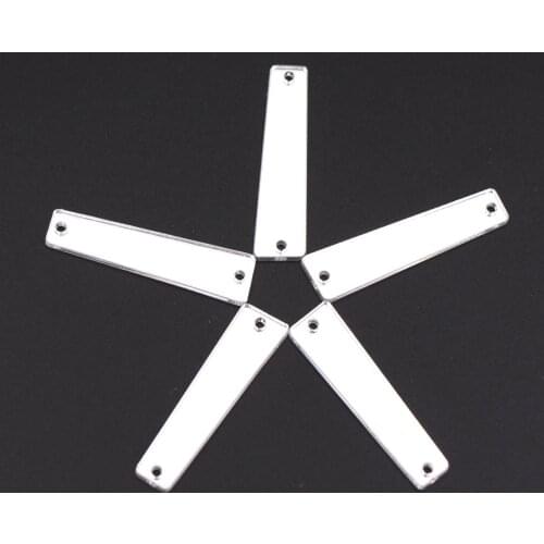 20/50pcs Sewn Rhinestones Flat Back Acrylic Strass Irregular Sewing Mirror Clear Crystal For Clothes Needlework 9*36MM