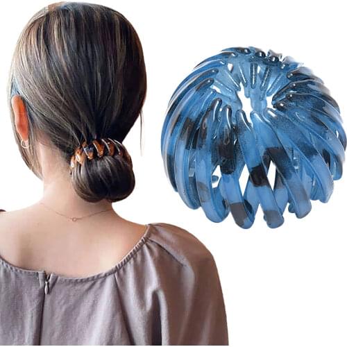 Ponytail Buckle Holder Haircut Bud ball Rings Hairbands for Lady Girls Retro Leopard Hairpin Hair Fixed Hairstyle Hair Styling