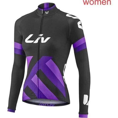 2018 Cycling Jersey Women Bike Long Sleeves Shirts MTB Bicycle Clothing Lady Racing Jerseys Quick Dry Outdoor Sports Wear K1505
