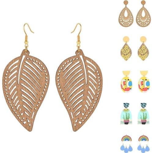 1 Pair 2021 New Rainbow Earrings Colorful Daisy Rainbow Acrylic Earrings Long Dangle Drop Earrings for Women Jewelry Gifts