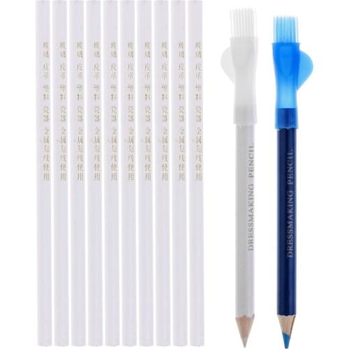 12Pcs Mixed Marking Pencil Pen Tailor Chalk for Fabric Glass Leather Marking