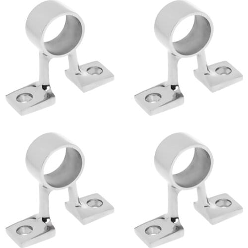 4pcs Stainless Steel 90 Degree Center Bracket Rail Fitting Stanchion Mount