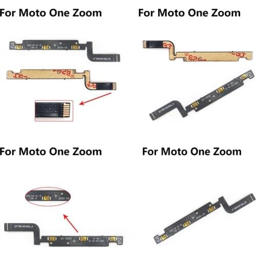 5PCS Power Volume Switch On Off Side Key Button Flex Cable For Moto One Zoom