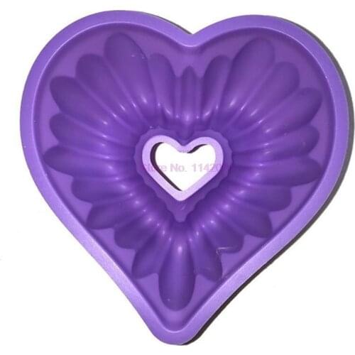 50pcs Love Heart Shape Cake Mold Silicone Freezing and Baking Bread Mould Bakeware DIY Non-Stick Cake Pan Handmade Soap Mold