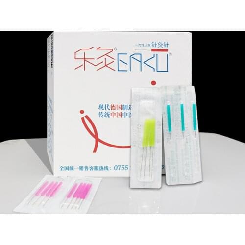 500 pcs disposable acupuncture needles 5PB Gasification Colored handle practice nedle sterilze Beauty filiform needle