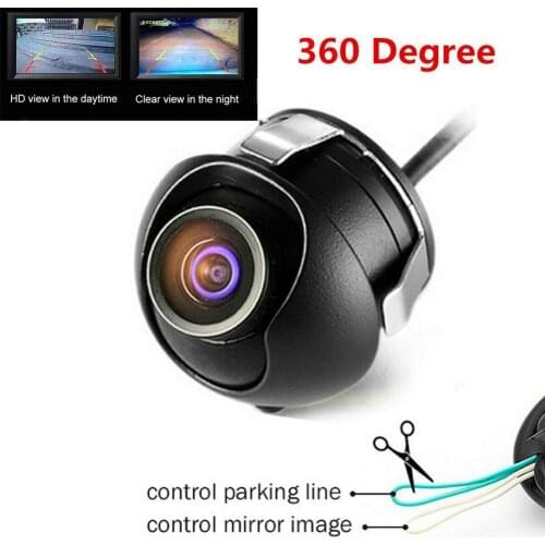 NEW 360 Degree HD CCD Car Rear View Reverse Night Vision Backup Parking Camera IP67 Waterproof Wired Vehicle Camera
