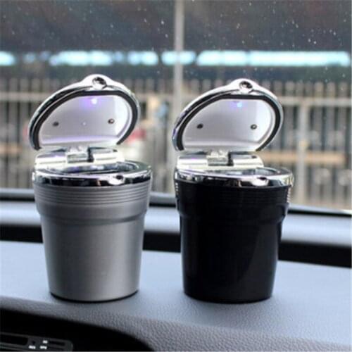 Free shipping Car-Styling Cigarette ashtray with LED lamp Case For DACIA SANDERO STEPWAY Dokker Logan Duster Lodgy