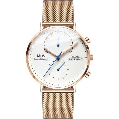 Luxury Brand Carnival Watch Men Japan Quartz Men Watches Luminous Watch Male Multiple Time Zone Military reloj hombre C8787G-2