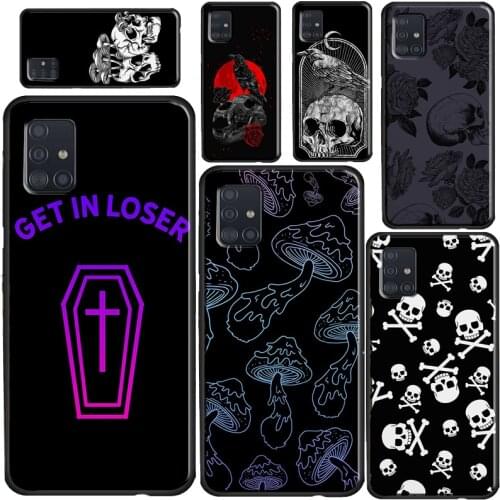 Skull Gothic Creepy Pastel Goth Phone Case For Samsung A71 A51 A41 A31 A11 A12 A32 A52 A72 A20e A21S A02S A10 A40 A50 A70