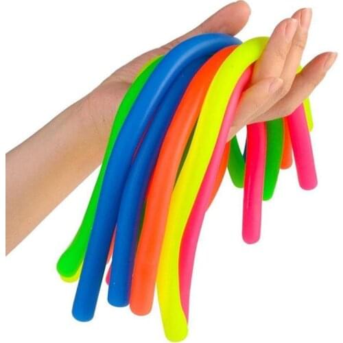 4pcs Children Adult Decompression Toy Soft Noodle Stretch String Rubber TPR Rope Jokes Fidget Autism Anti Stress Relief Toys