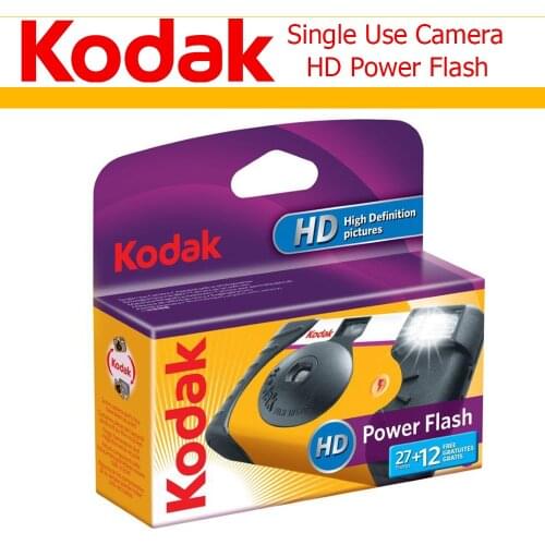 39 Photos Kodak HD Power Flash Single Use One Time Disposable Film Camera ISO800 Manual Flash (Expiry date 2023-5)