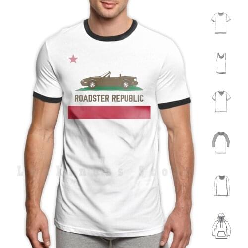 Roadster Republic T Shirt 6xl Cotton Cool Tee Car Sports Roadster Mx 5 Mk1 Miata Mx5 Eunos Jdm Import Rwd Japan Japanese Racing