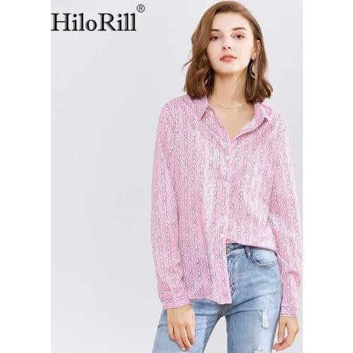 Женские модные рубашки HiloRill China At AliExpress
